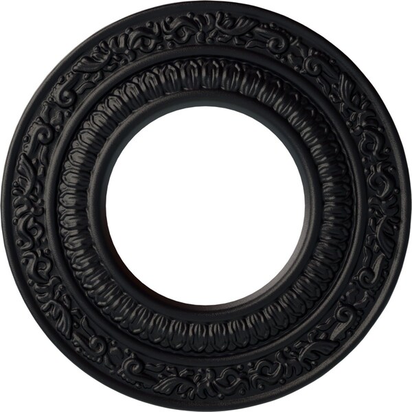 Ekena Millwork Andrea Ceiling Medallion (Fits Canopies up to 4 1/8"), 8 1/8"OD x 4 1/8"ID x 1/2"P, Steel Gray CM08ADSGS - main